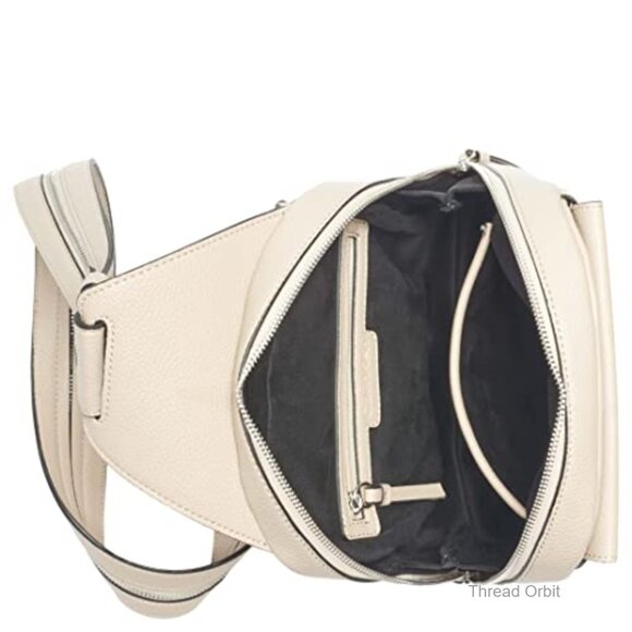Vegan Leather Convertible Sling Backpack, 2 Pockets, Daypack Design main image 5